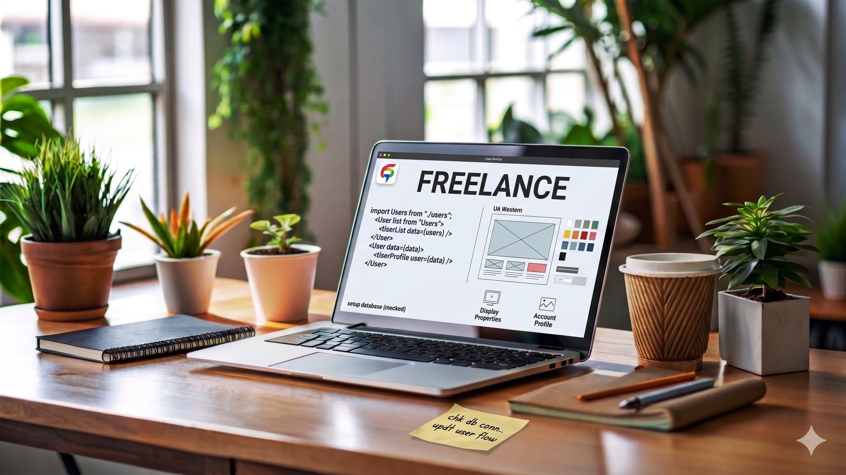 Freelance qui travaille sur son ordinateur